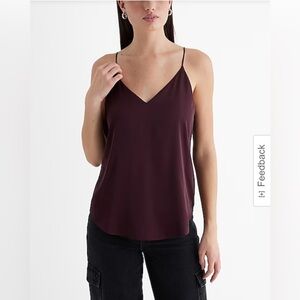 Express Satin V-Neck Downtown Cami
